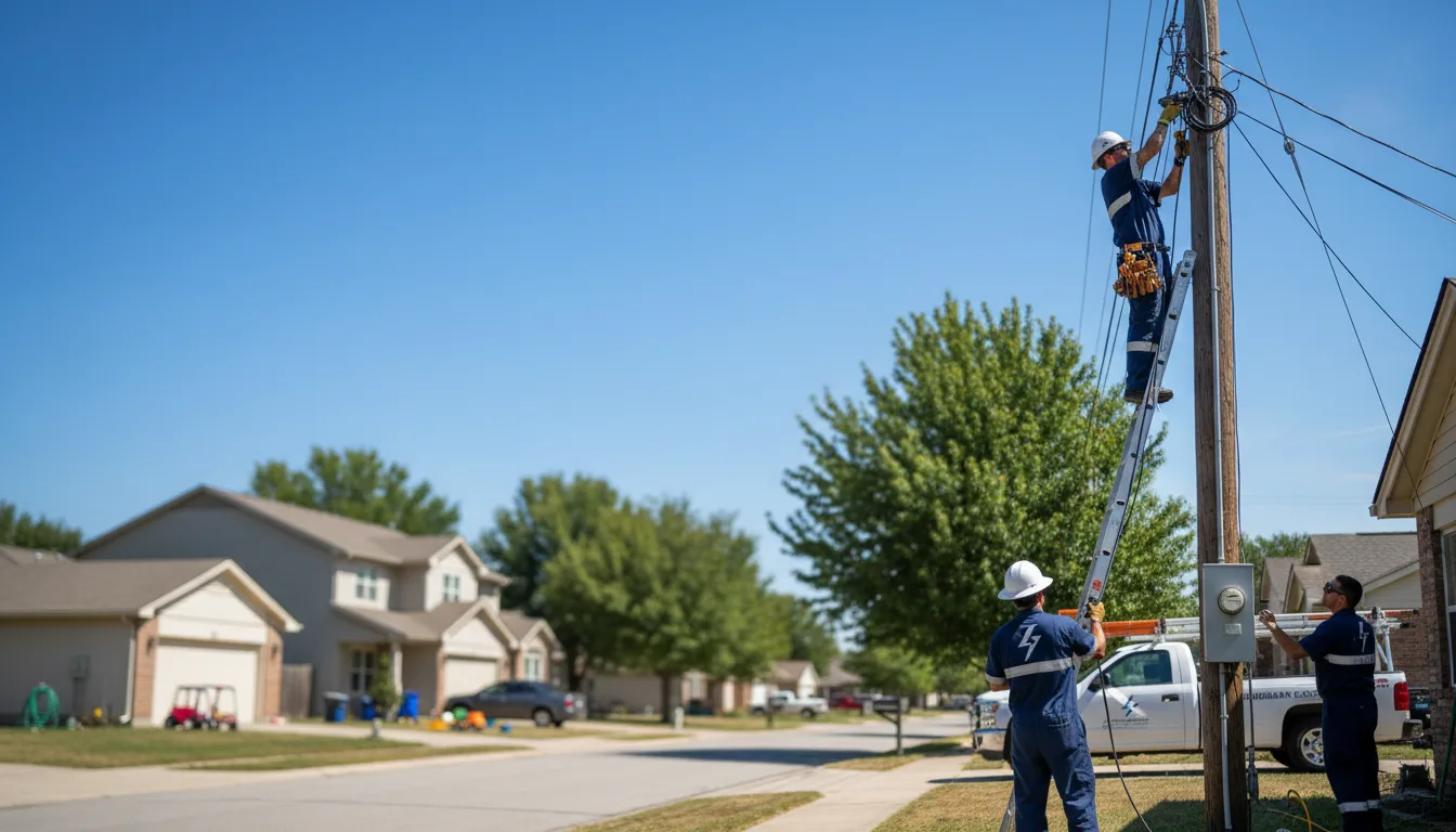 Residential electrician providing installation services in Canton, TX